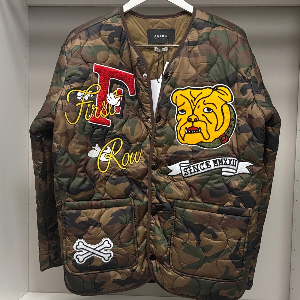 AKIRA Camouflage Jacket with Bold Patches